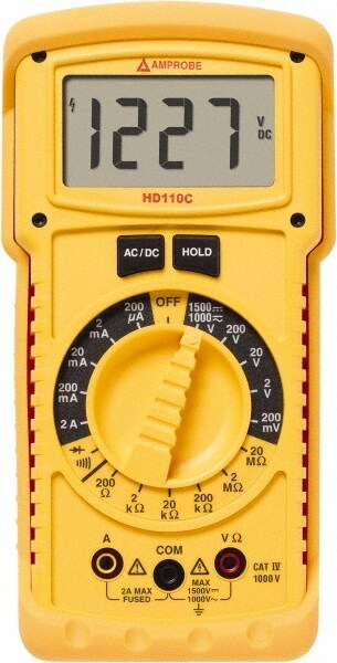 CAT IV, Digital & Manual Ranging Multimeter: 1,000 VAC/VDC