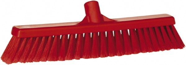 Vikan 31784 Push Broom: 16" Wide, Polyester Bristle 