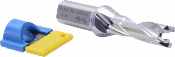 Iscar 3260099 Replaceable Tip Drill: 0.787 to 0.823 Drill Dia, 2.36" Max Depth, 1 Weldon Flat Shank Image