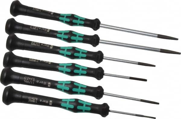 Screwdriver Set: 6 Pc, Slotted