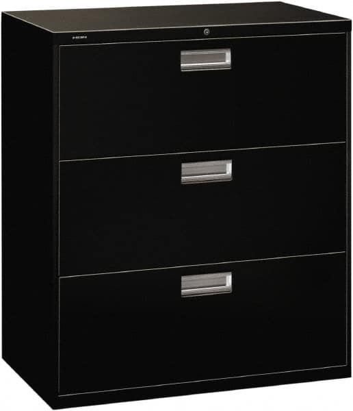 Drawer Black Steel Lateral File Cabinet, Black Wood Lateral File Cabinet With Lock