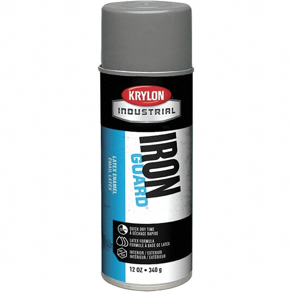 Krylon Gray, Satin, Enamel Spray Paint 84144492 MSC Industrial Supply