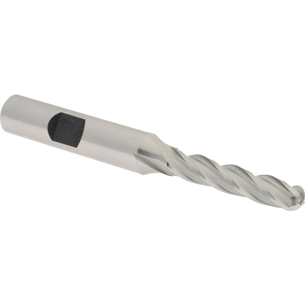 Hertel E2021016 Ball End Mill: 0.25" Dia, 1.25" LOC, 4 Flute, Cobalt Image