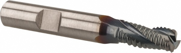 Hertel 84213529 Square End Mill: 5/16 Dia, 3/4 LOC, 3/8 Shank Dia, 2-1/2 OAL, 3 Flutes, Cobalt Image
