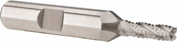 Hertel 84213602 Square End Mill: 3/16 Dia, 1/2 LOC, 3/8 Shank Dia, 2-3/8 OAL, 4 Flutes, Cobalt Image