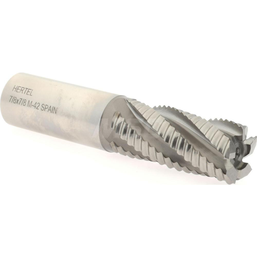 Hertel 84213628 Square End Mill: 7/8 Dia, 1-7/8 LOC, 7/8 Shank Dia, 4-1/8 OAL, 5 Flutes, Cobalt Image