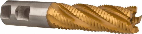 Hertel 84213727 Square End Mill: 1 Dia, 3 LOC, 1 Shank Dia, 5-1/2 OAL, 5 Flutes, Cobalt Image