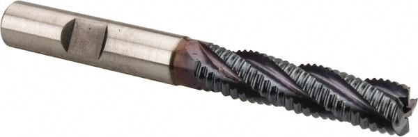 Hertel 84213768 Square End Mill: 3/8 Dia, 1-1/2 LOC, 3/8 Shank Dia, 3-1/4 OAL, 4 Flutes, Cobalt Image