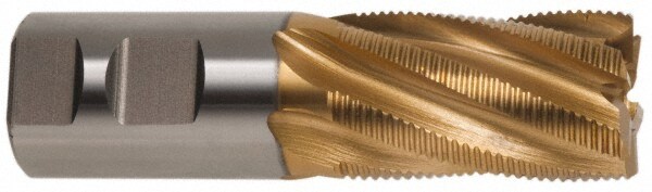 Hertel 84214030 Square End Mill: 2 Dia, 4 LOC, 2 Shank Dia, 7-3/4 OAL, 8 Flutes, Cobalt Image