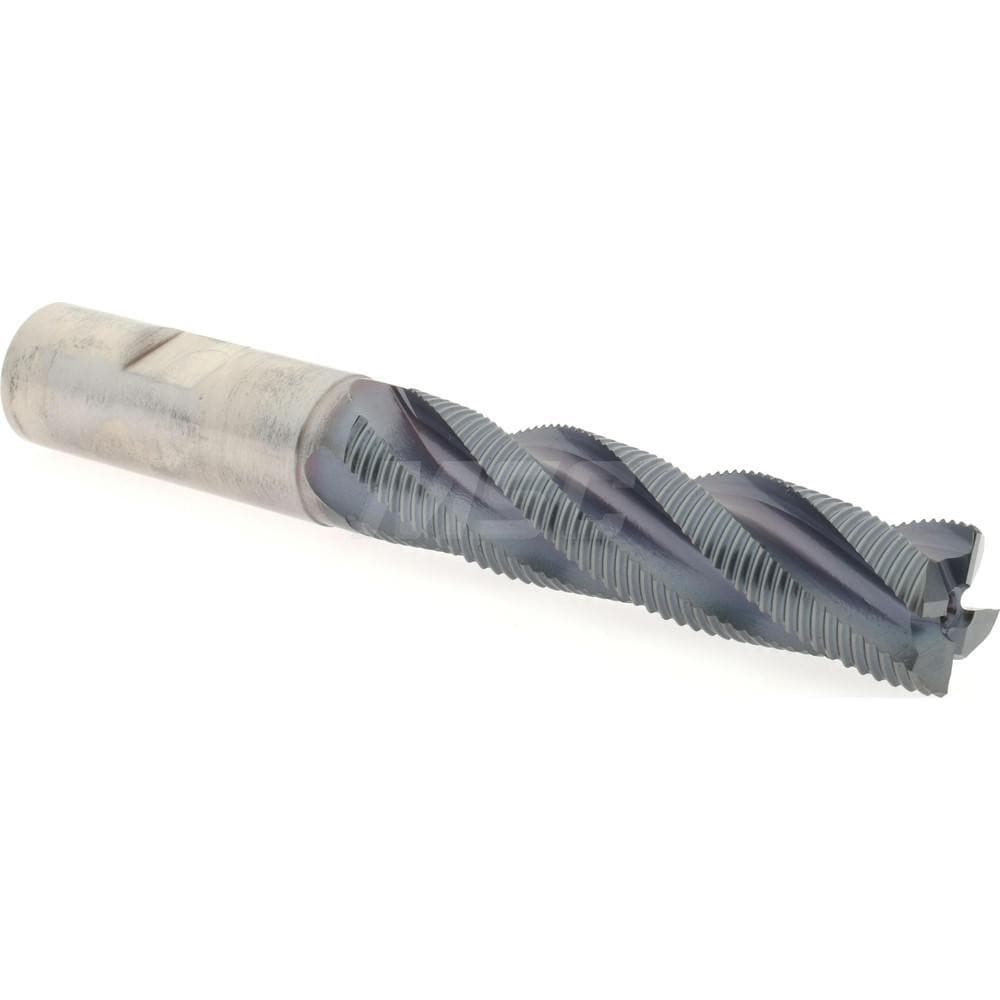 Hertel 84214048 Square End Mill: 3/4 Dia, 3 LOC, 3/4 Shank Dia, 5-1/4 OAL, 4 Flutes, Cobalt Image