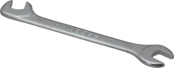 Extra Thin Open End Wrench: Double End Head, 6 mm, Double Ended