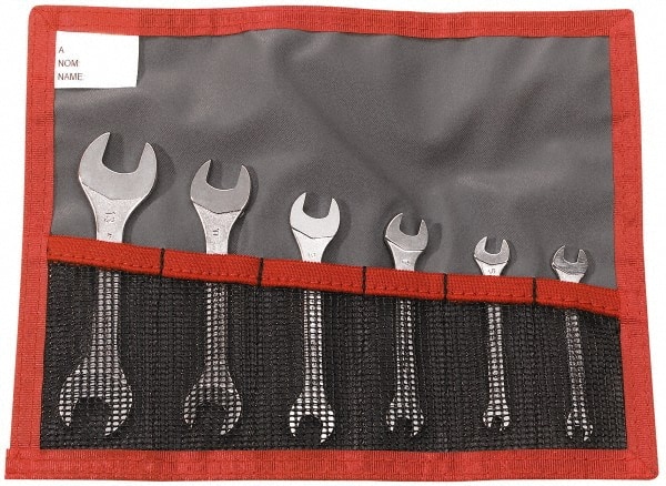 Facom 22.JE6T Open End Wrench Set: 6 Pc, Metric 