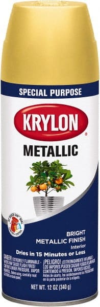 Krylon - Spray Paint: Gold, Metallic, 16 oz - 84250109 - MSC