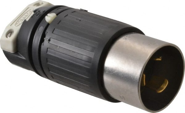 Hubbell Wiring Device-Kellems HBL3763C Locking Inlet: Plug, Industrial, Non-NEMA, Black & White 