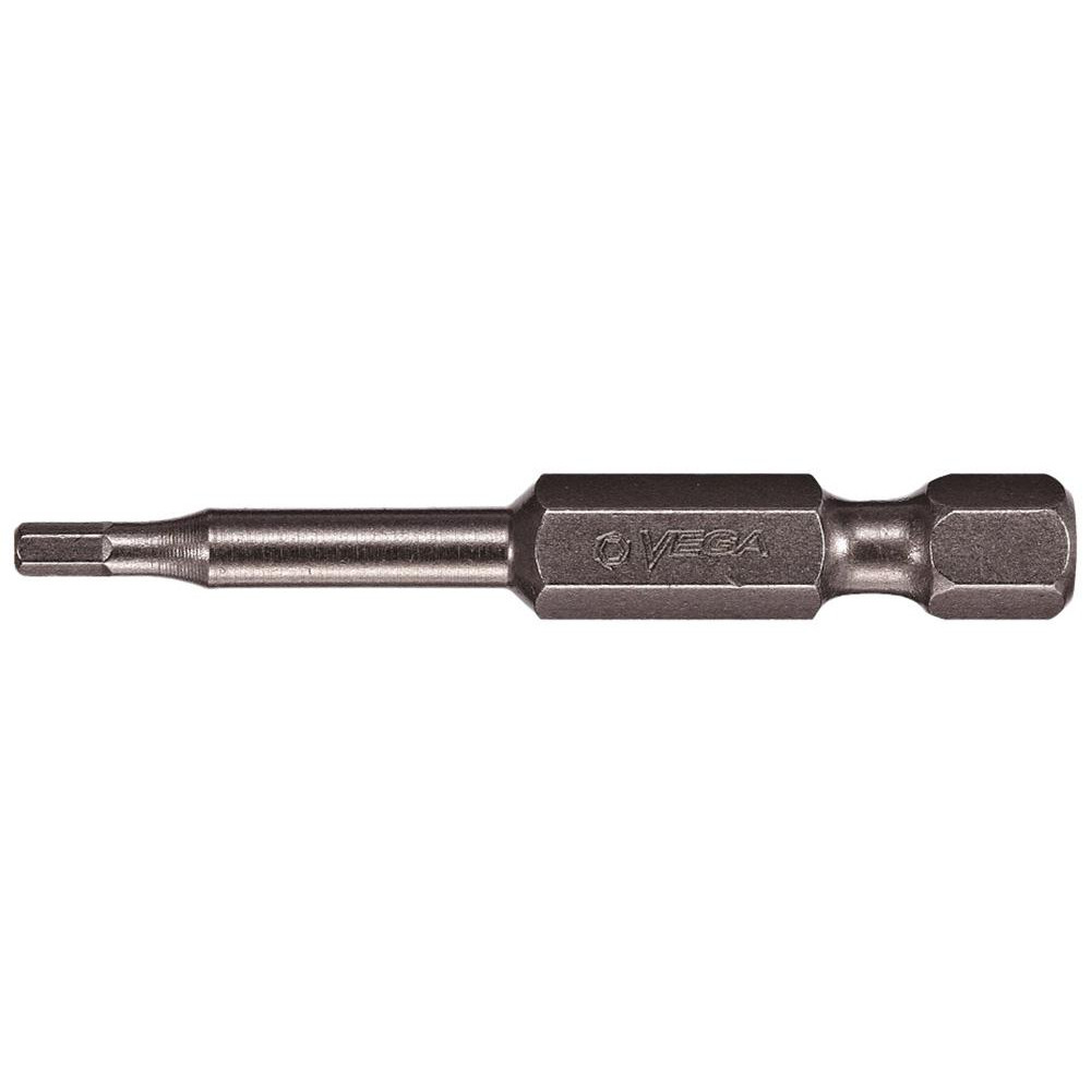 Power Screwdriver Bit: Hex Bit, 1/8" Hex - 1/4" Drive, 2" OAL