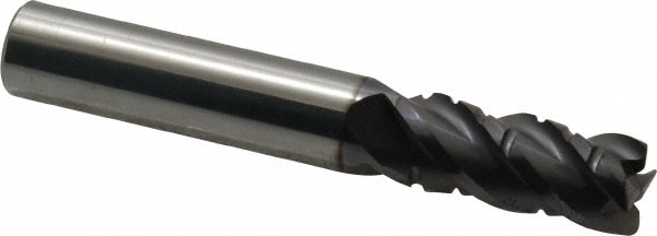 ProMax 191-32414 Corner Radius End Mill: 3/8" Dia, 7/8" LOC, 0.02" Radius, 4 Flutes, Solid Carbide Image