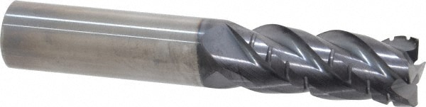 ProMax 191-33214 Corner Radius End Mill: 1/2" Dia, 1-1/4" LOC, 0.02" Radius, 4 Flutes, Solid Carbide 