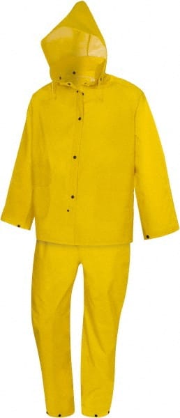 PRO-SAFE - Suit with Pants: Size M, Yellow, PVC | MSC Industrial Supply Co.