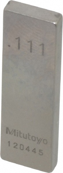 Mitutoyo 611151-531 Rectangle Steel Gage Block: 0.111", Grade 0 Image