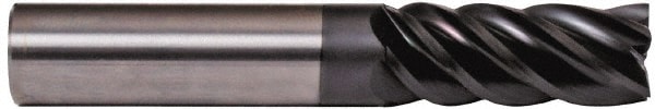 Accupro 5461000C15 Square End Mill: 1 Dia, 2 LOC, 1 Shank Dia, 4 OAL, 5 Flutes, Solid Carbide 