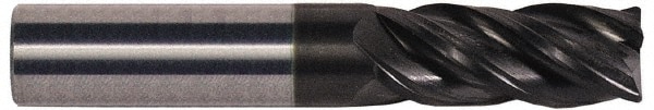 Accupro 446MM06299C11 Corner Chamfer End Mill: 0.6299" Dia, 1.5748" LOC, 4 Flute, 0.015" Chamfer Width, Solid Carbide 