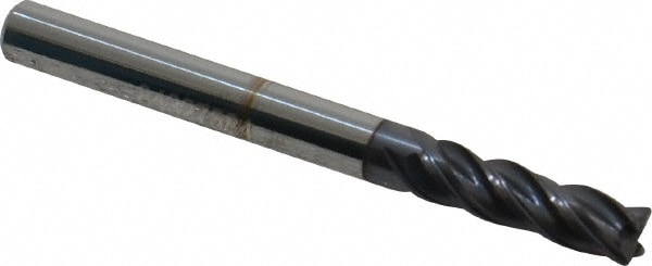 Accupro 4461875C11 Corner Chamfer End Mill: 0.1875" Dia, 0.625" LOC, 4 Flute, 0.01" Chamfer Width, Solid Carbide 