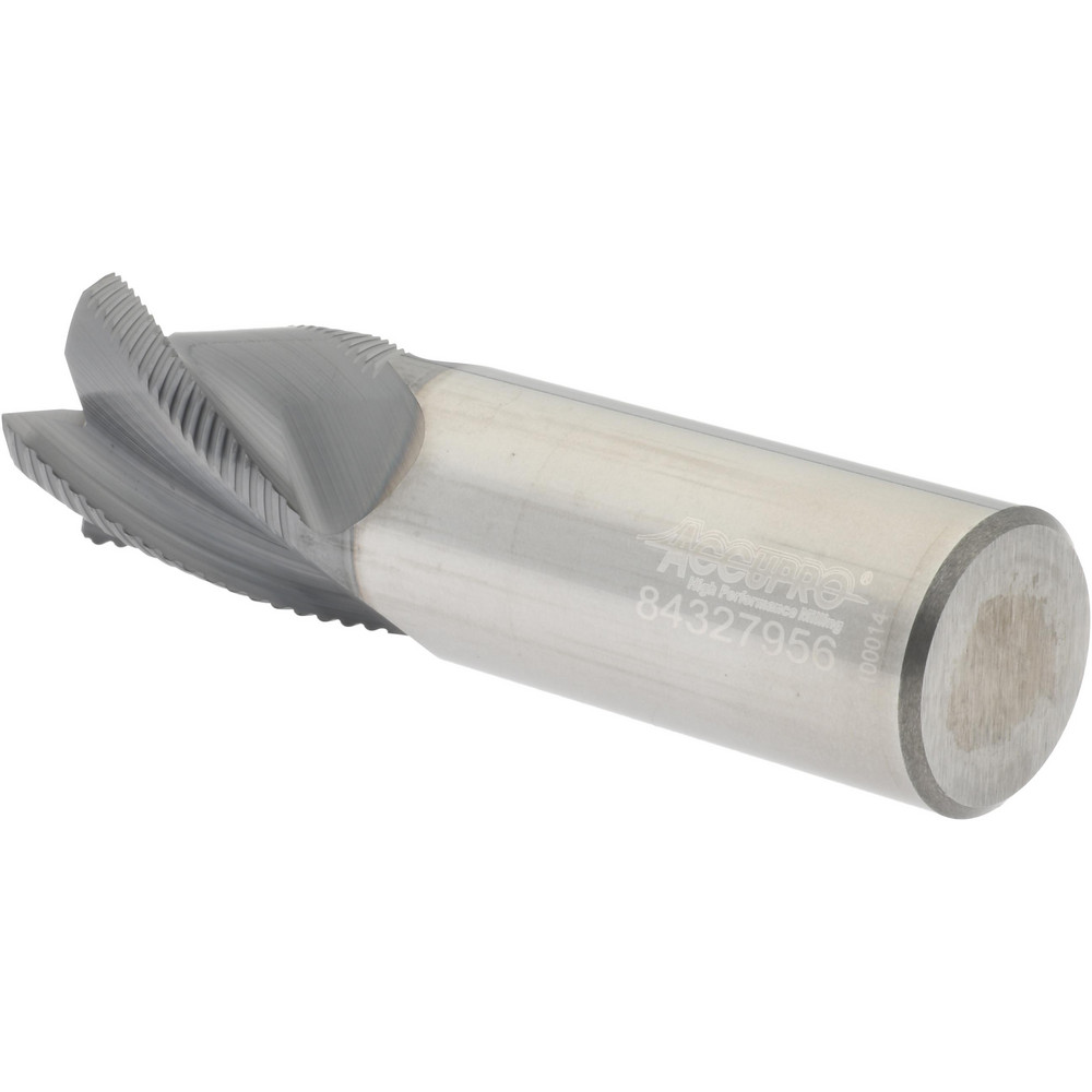 Accupro Roughing End Mill 3/4" Dia, 4 Flutes, Single End, Solid