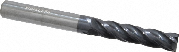 95168539 Corner Chamfer End Mill: 5/16" Dia, 1-3/8" LOC, 4 Flute, 0.0100" Chamfer Width, Solid Carbide  