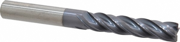95168563 Corner Chamfer End Mill: 7/16" Dia, 2" LOC, 4 Flute, 0.0150" Chamfer Width, Solid Carbide  