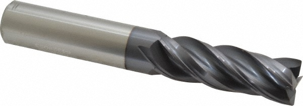95168566 Corner Chamfer End Mill: 3/4" Dia, 2-1/4" LOC, 4 Flute, 0.0200" Chamfer Width, Solid Carbide  
