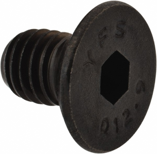 Value Collection 534048PR Flat Socket Cap Screw: Grade 12.9 Alloy Steel, Black Oxide Finish Image