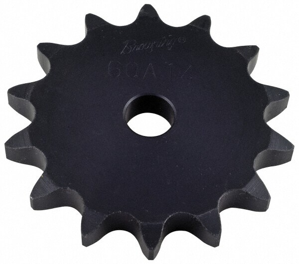 Plate Roller Chain Sprocket: 13 Teeth, 1/2" Chain Pitch, 5/8" Bore Dia