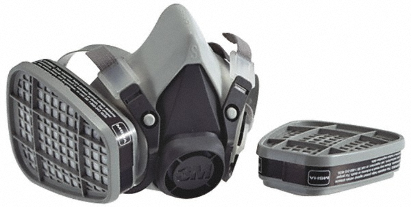 3M Half Facepiece Respirator w/ Cartridge: Medium, Thermoplastic Elastomer, Bayonet | Part #MMS11001J