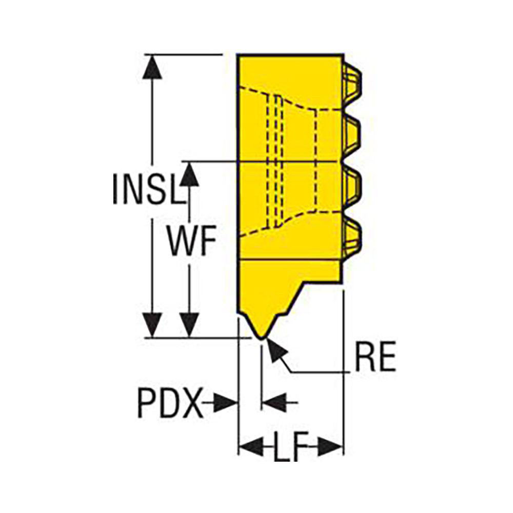 Seco - Threading Insert: LCE080416UNR CP500, Carbide | MSC Direct