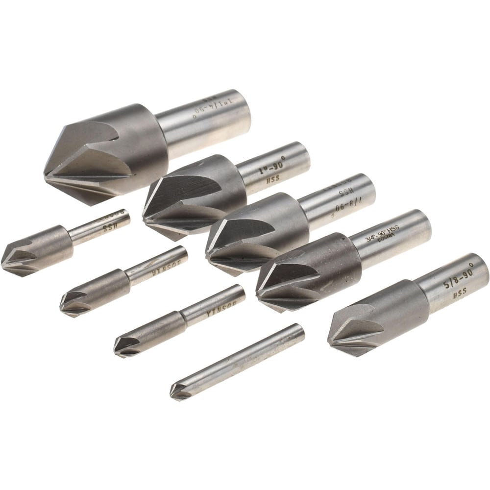 Value Collection - Countersink Set: 10 Pc, 3/16 to 1-1/4