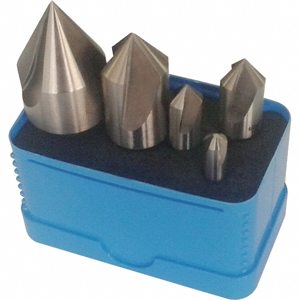 Countersink Set: 5 Pc, 1/16 to 9/16" Head Dia