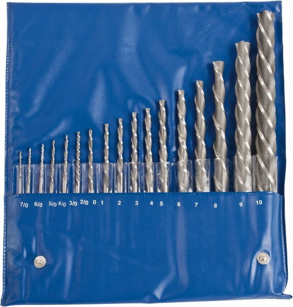 #10 to #7 Pin, 0.0666 to 0.7216" Diam, 0.0497 to 0.5799" Small End, Straight Shank, Taper Pin Reamer Set