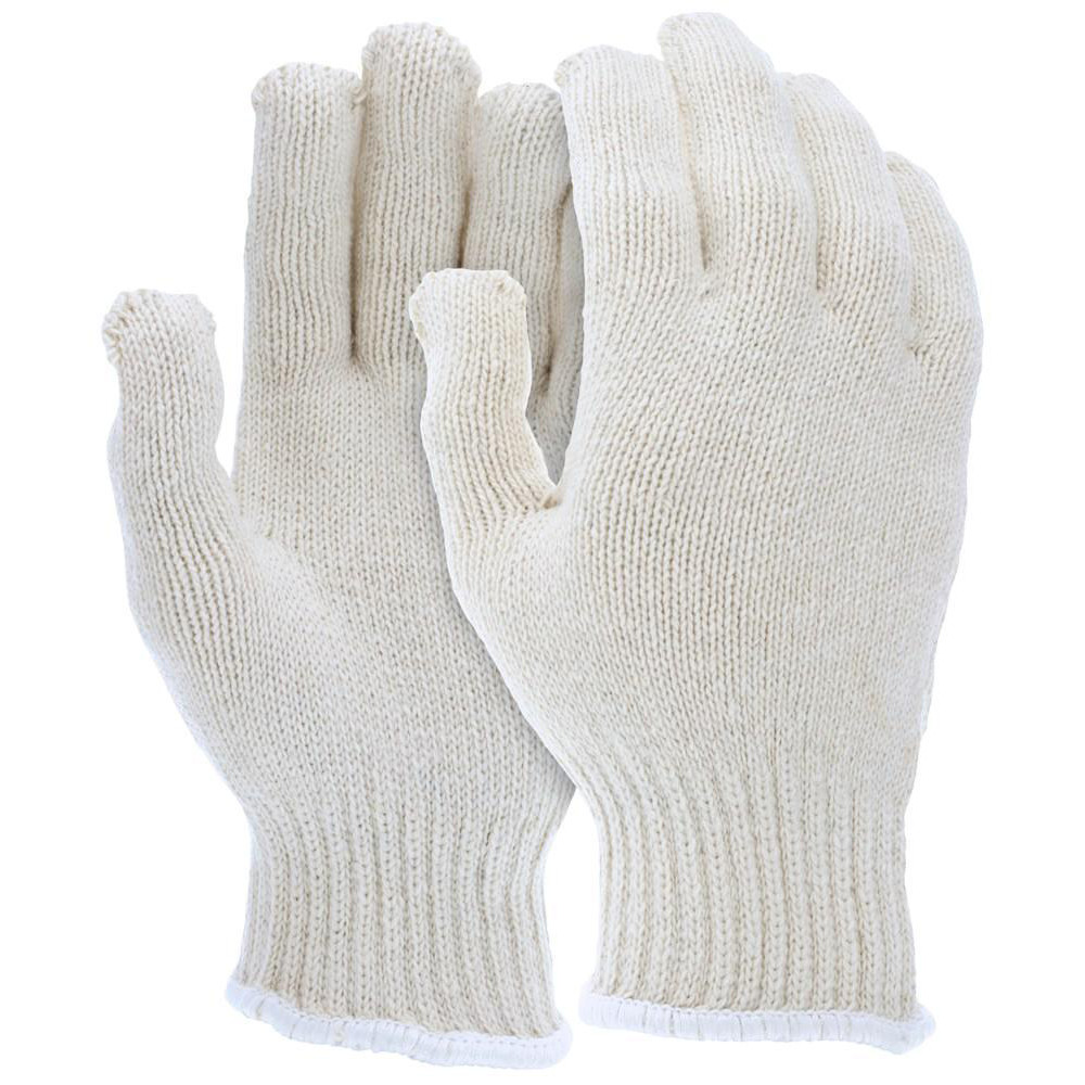 Work Gloves: Memphis® 9506M, Size Large, Cotton Lined, Cotton, General Purpose - Natural & White, Pair,   FDA Approved