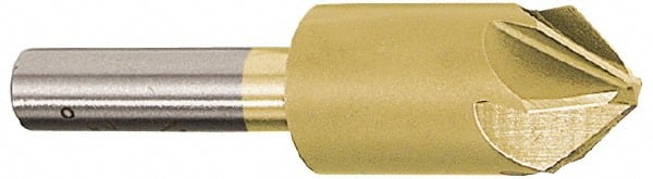 Melin Tool 18224 3/4" Head Diam, 1/2" Shank Diam, 6 Flute 60° Cobalt Countersink 