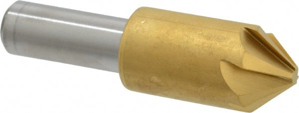 Melin Tool 18225 3/4" Head Diam, 1/2" Shank Diam, 6 Flute 82° Cobalt Countersink 