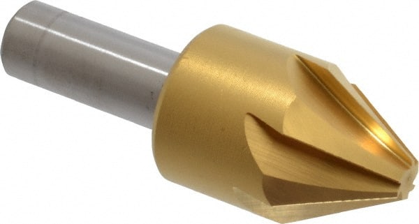 Melin Tool 18236 1" Head Diam, 1/2" Shank Diam, 6 Flute 60° Cobalt Countersink 