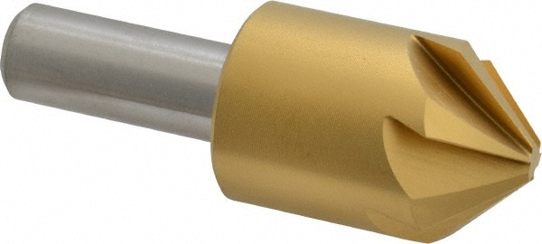 Melin Tool 18238 1" Head Diam, 1/2" Shank Diam, 6 Flute 90° Cobalt Countersink 