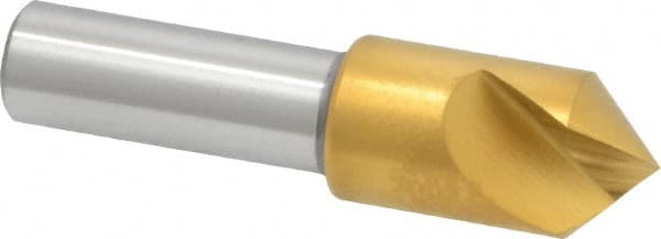 Melin Tool 18158 1/2" Head Diam, 3/8" Shank Diam, 1 Flute 90° Cobalt Countersink 