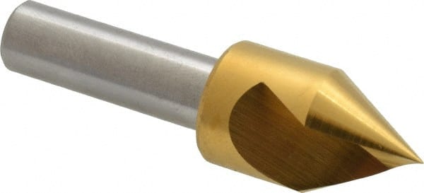 Melin Tool 18161 5/8" Head Diam, 3/8" Shank Diam, 1 Flute 60° Cobalt Countersink 