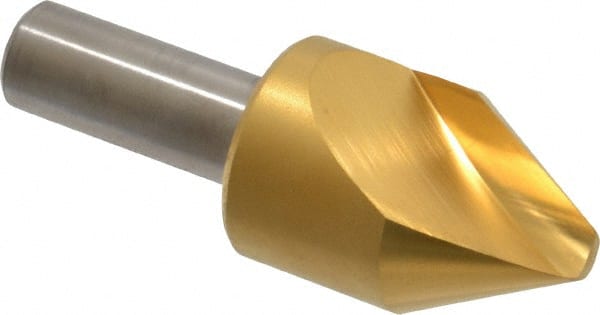 Melin Tool 18171 1" Head Diam, 1/2" Shank Diam, 1 Flute 60° Cobalt Countersink 