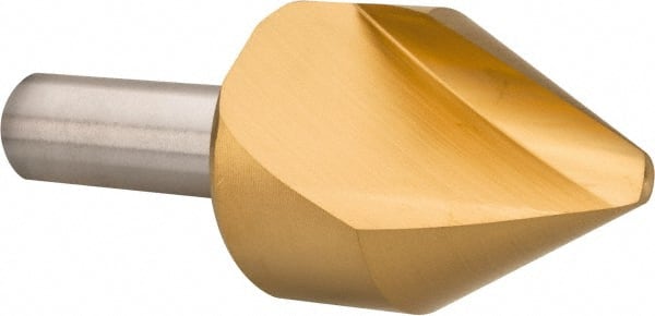 Melin Tool 18176 1-1/4" Head Diam, 1/2" Shank Diam, 1 Flute 60° Cobalt Countersink 