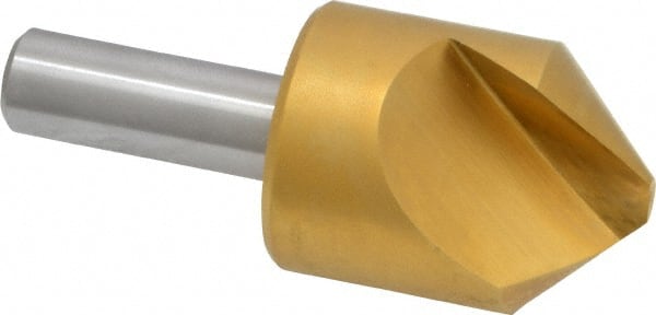 Melin Tool 18178 1-1/4" Head Diam, 1/2" Shank Diam, 1 Flute 90° Cobalt Countersink 
