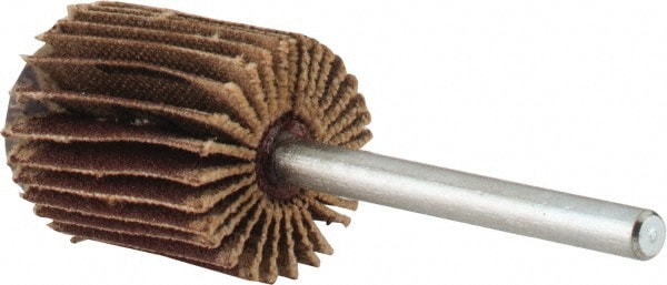 Mounted Flap Wheel: 5/8" Dia, 3/4" Face Width, 240 Grit, Aluminum Oxide
