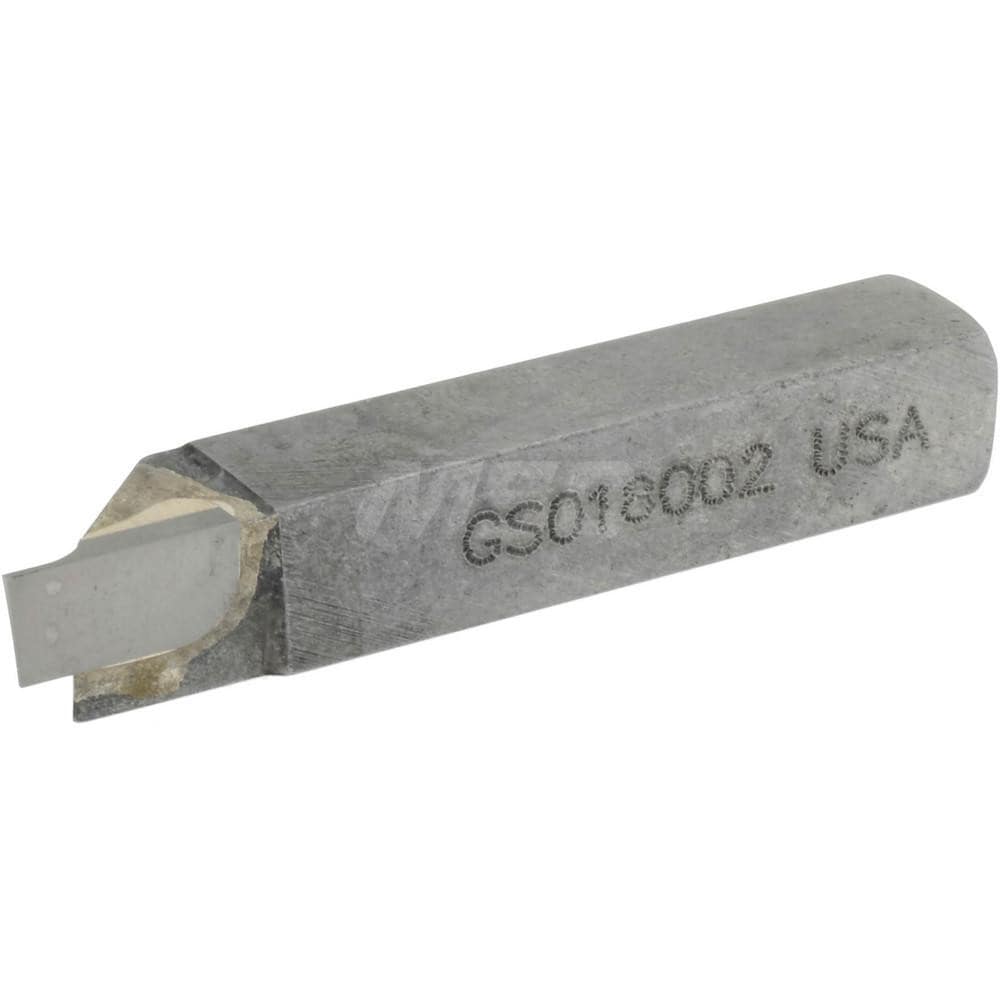 Accupro ACC-GS018002 Single Point Tool Bit: 3/8 Shank Width, 3/8 Shank Height, Micrograin Solid Carbide Tipped, Neutral, GS, Cut-Off & Grooving Image