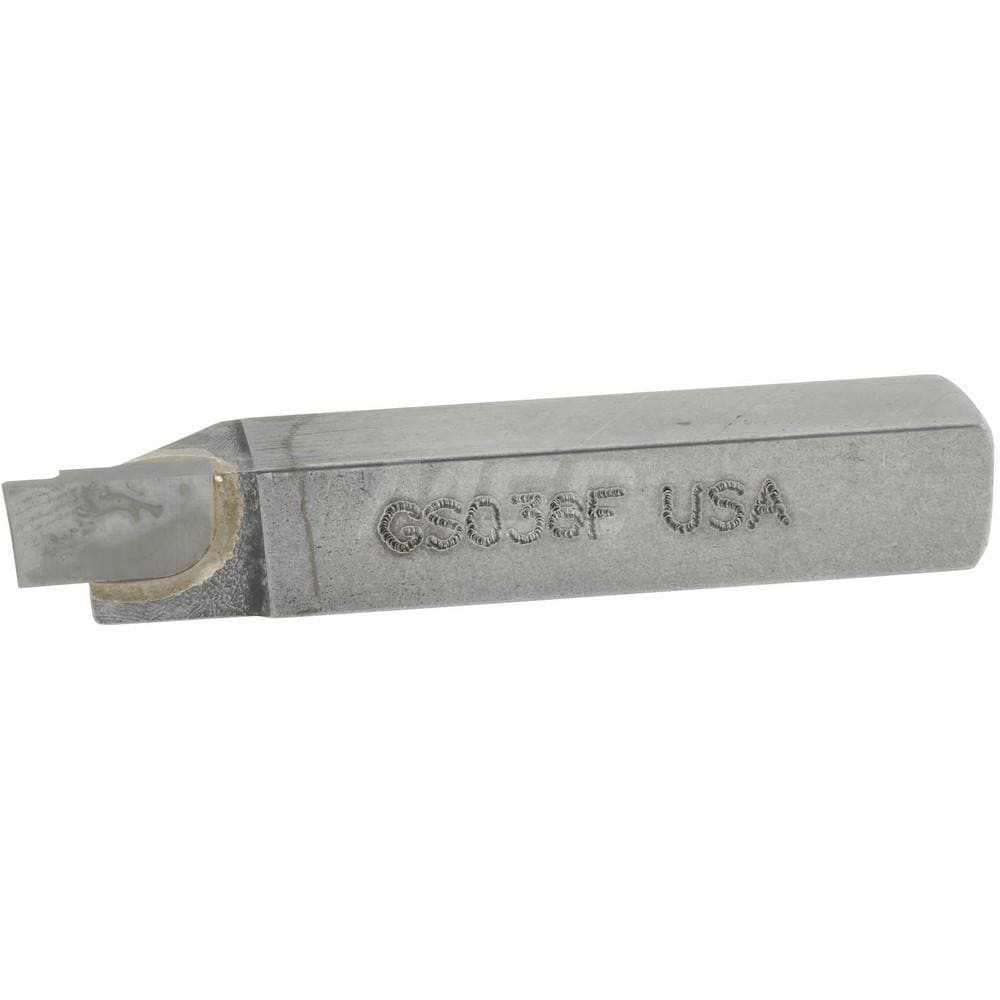 Accupro ACC-GS038F Single Point Tool Bit: 3/8 Shank Width, 3/8 Shank Height, Micrograin Solid Carbide Tipped, Neutral, GS, Cut-Off & Grooving Image